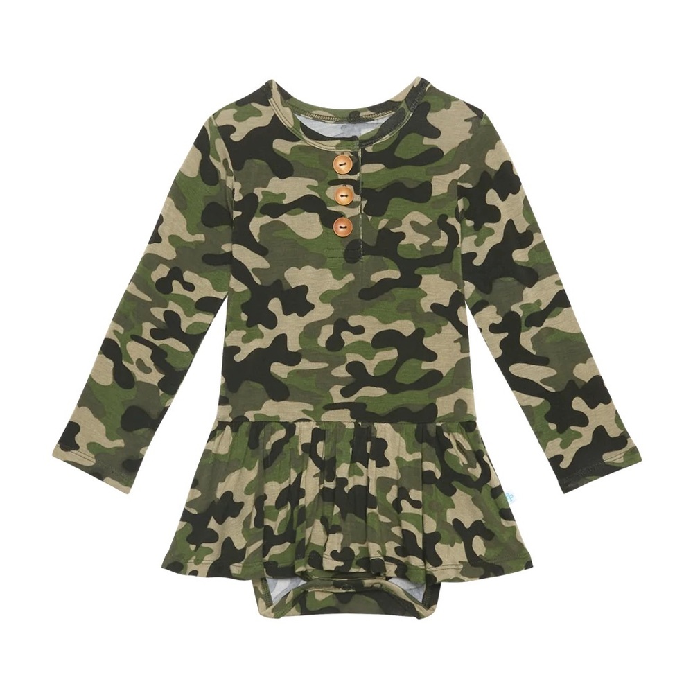 NWT Posh Peanut Cadet Long Sleeve Henley Twirl Skirt Bodysuit size 3-6 months - Picture 3 of 3
